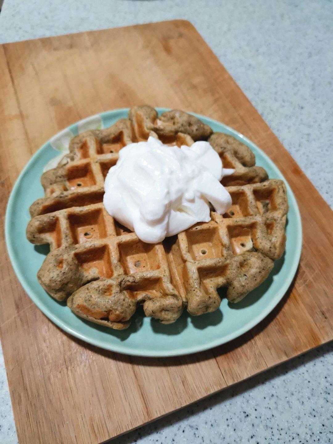 香蕉燕麦全麦松饼、华夫饼