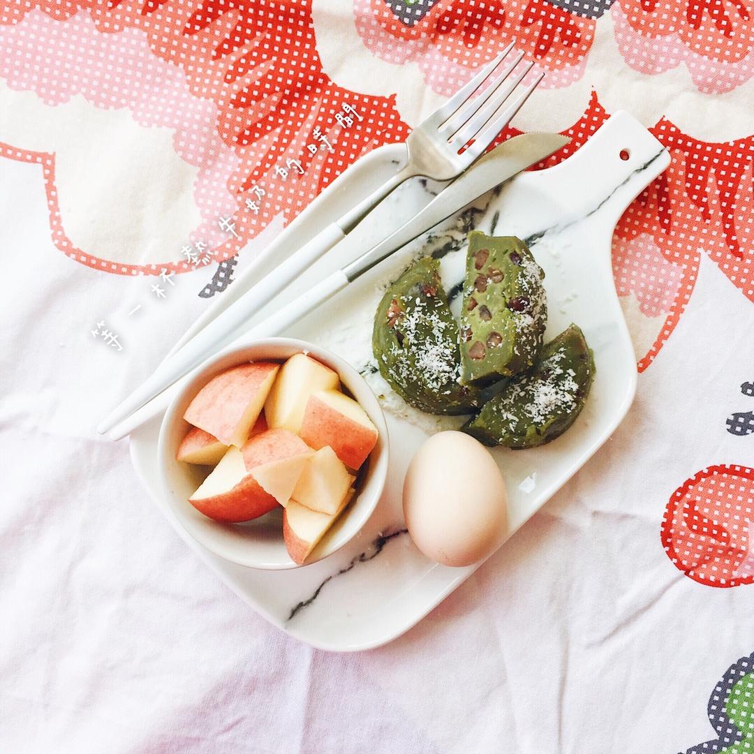 日式抹茶红豆麻糬饼