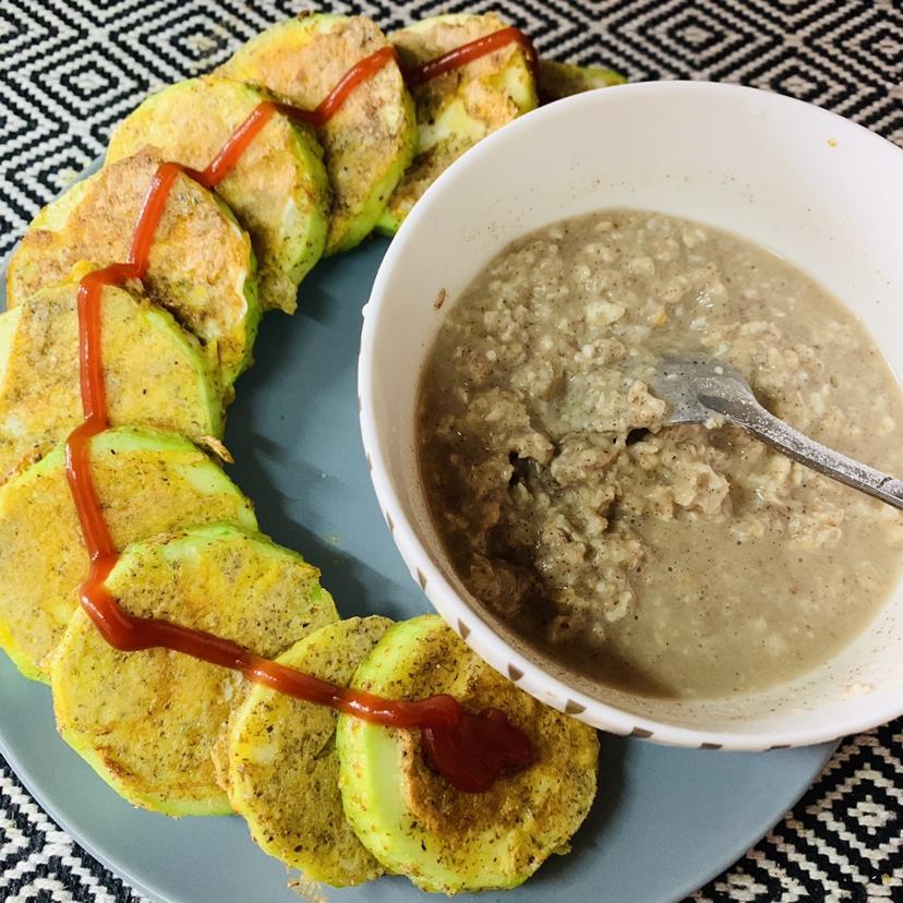 香煎西葫芦饼——另类天妇罗感