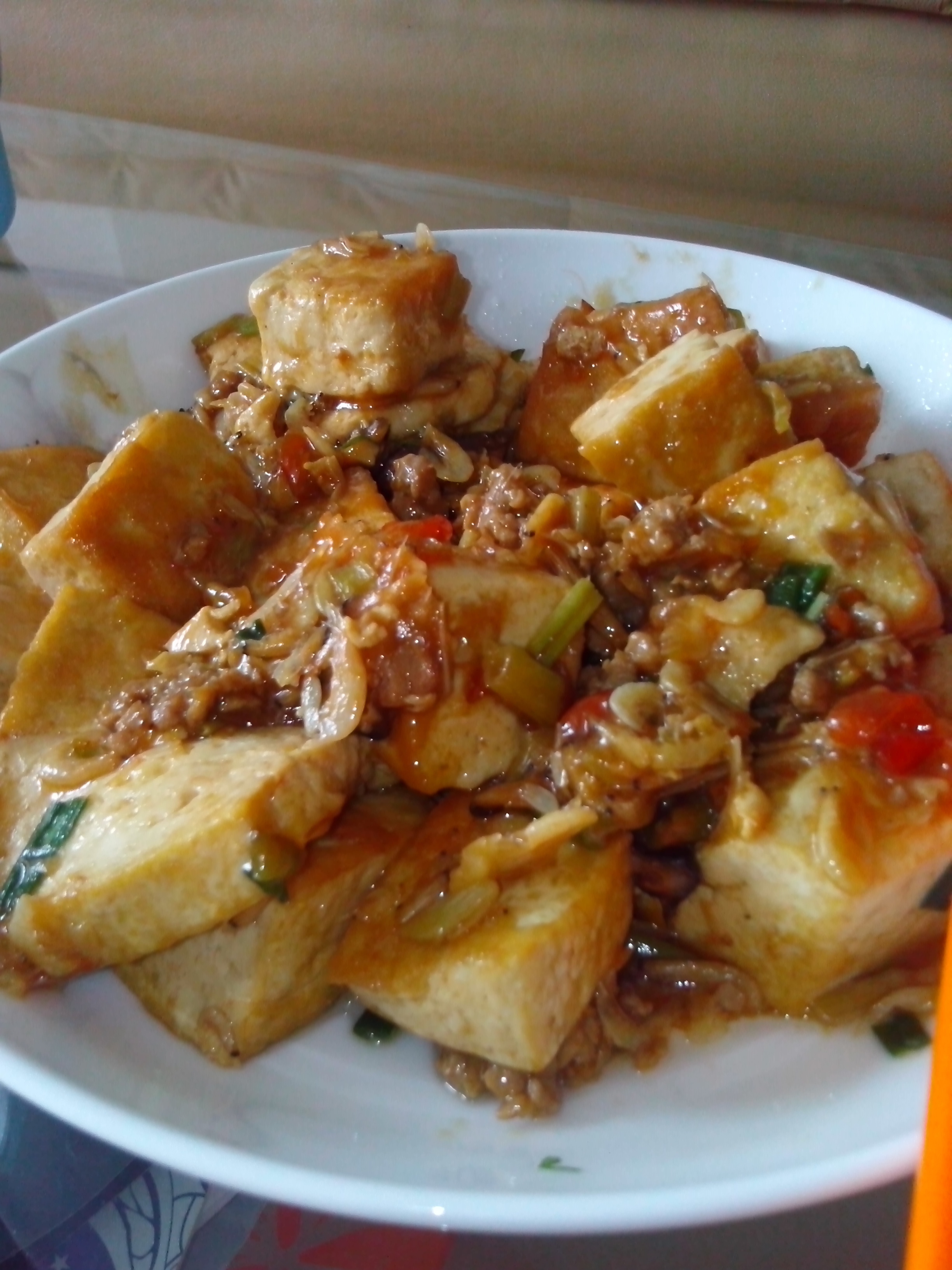 蒜香肉末烧豆腐