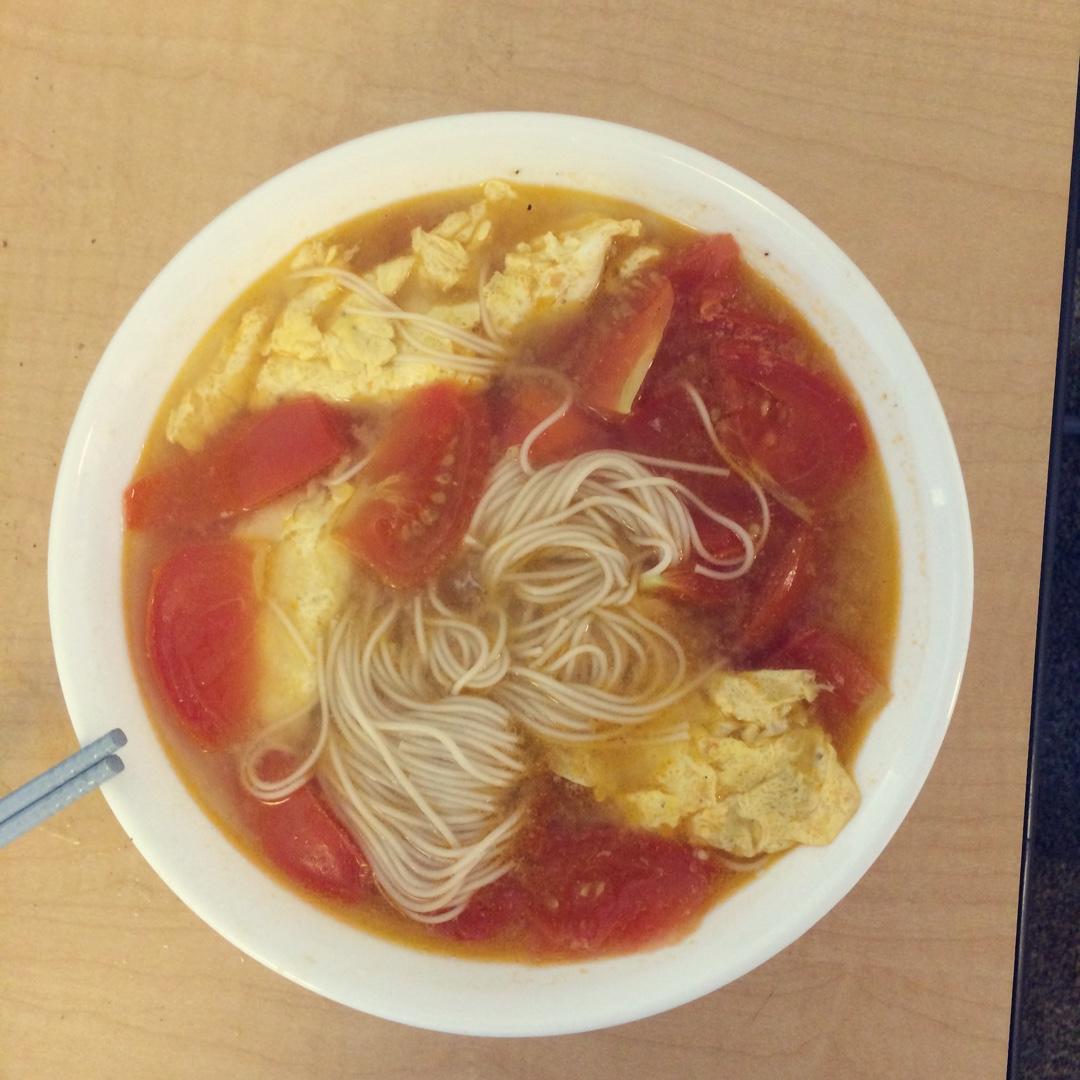 简单早饭西红柿鸡蛋挂面