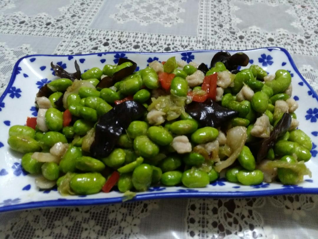 青豆炒肉