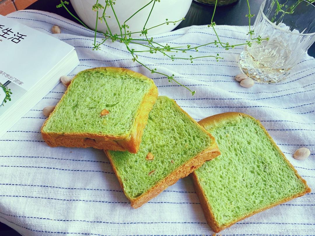 双重开心果吐司 直接法 开心果酱+开心果仁