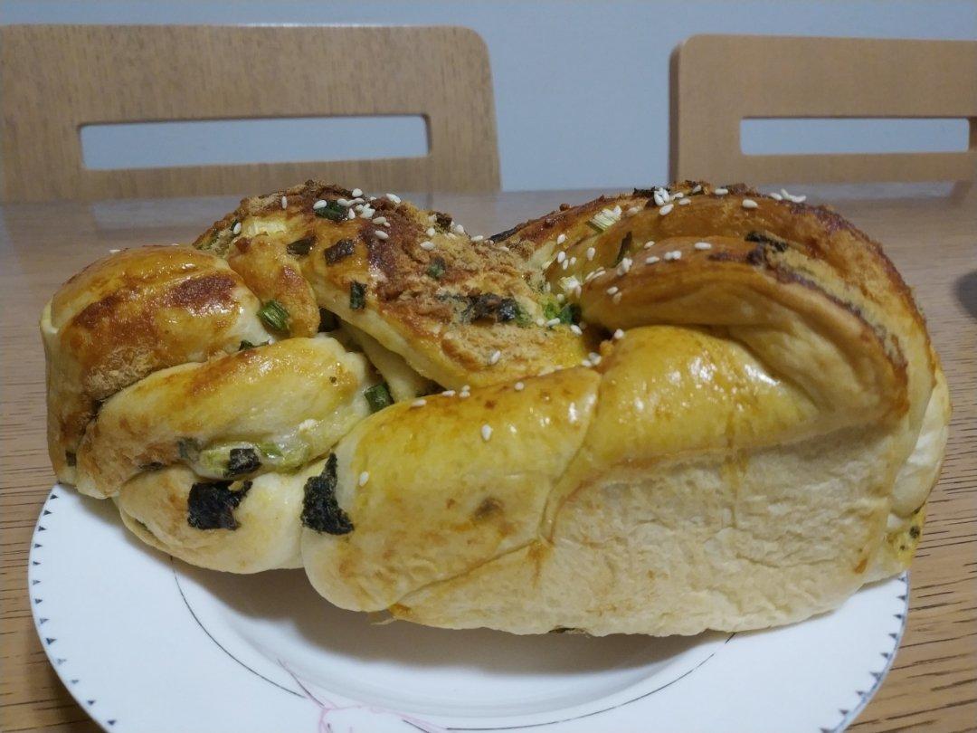 香葱肉松手撕吐司