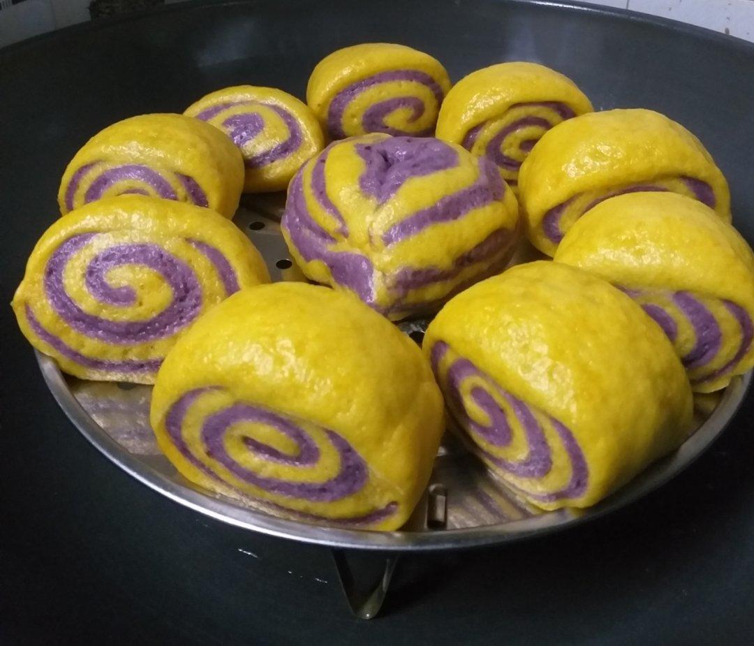 糖果色馒头（一次发酵花样刀切之1⃣️）