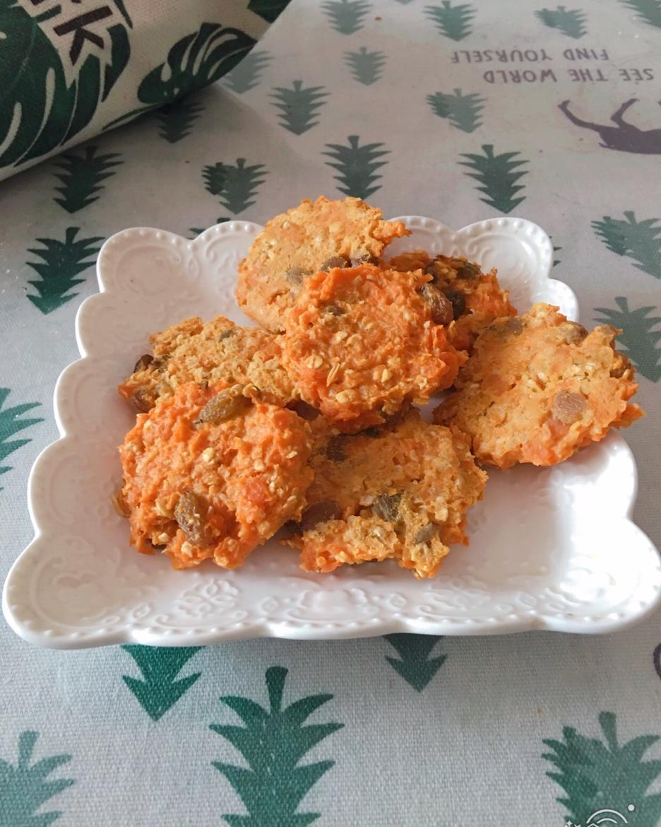可以减肥的饼干——红薯燕麦葡萄干软饼