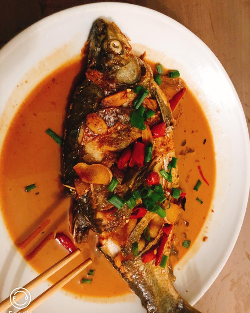 家常菜 红烧鳊鱼 孤独患者g做的红烧鳊鱼 赞                  红烧