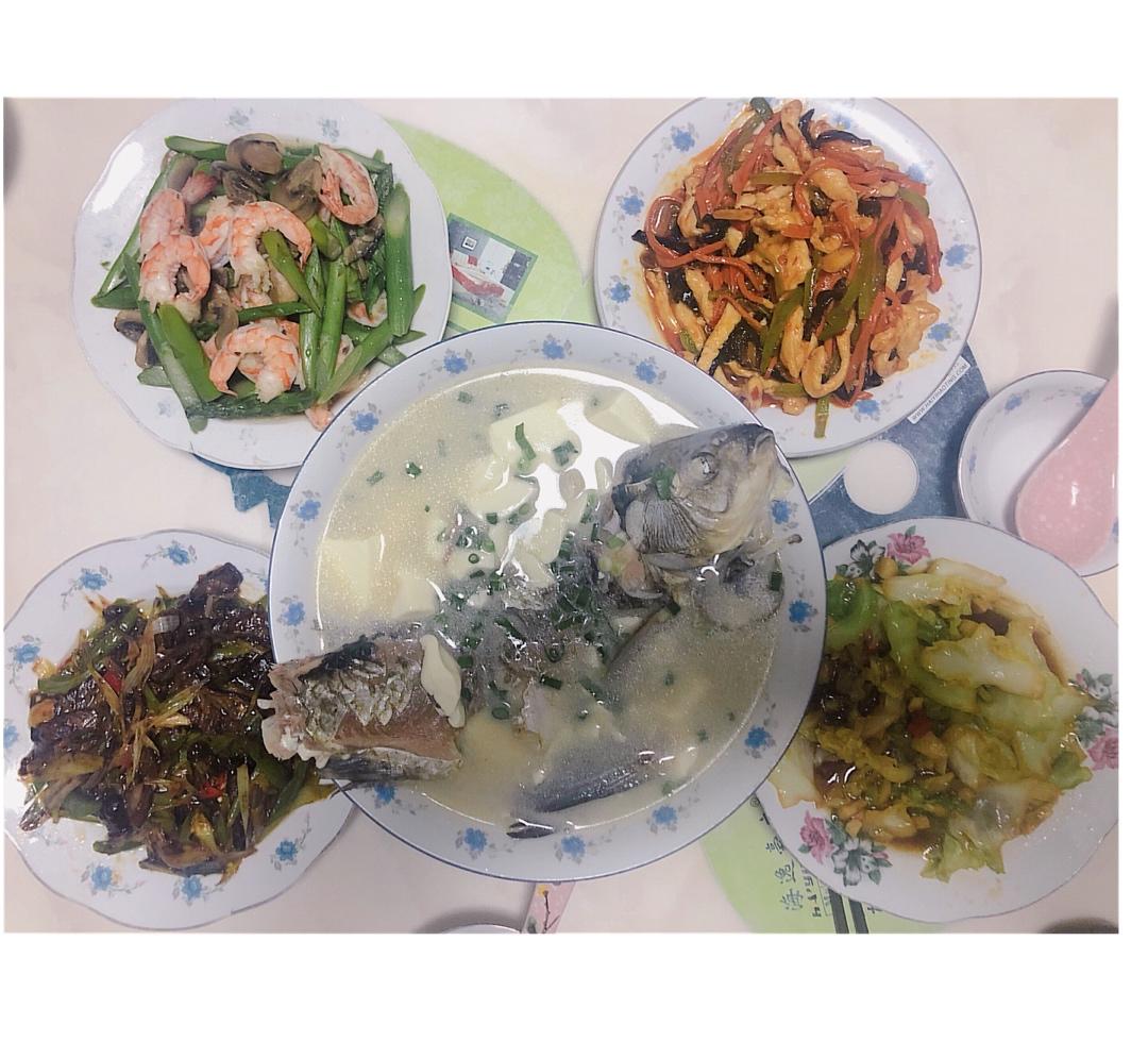 黄油嫩三鲜 『芦笋口蘑炒虾仁』