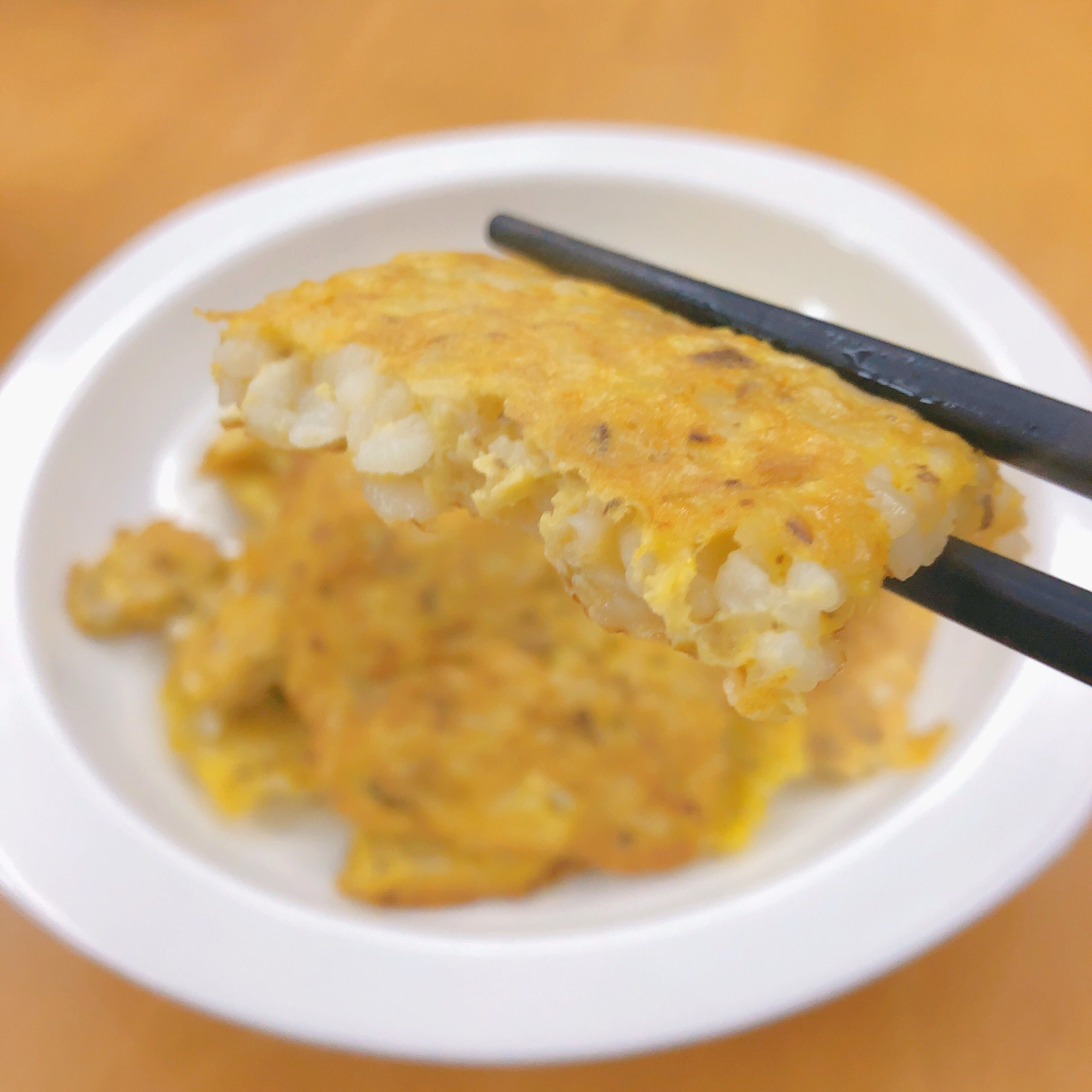快手早餐-香菇米饼（剩饭改造）的做法