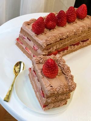巧克力草莓城堡蛋糕『零失败超好吃高颜值』的做法 步骤18
