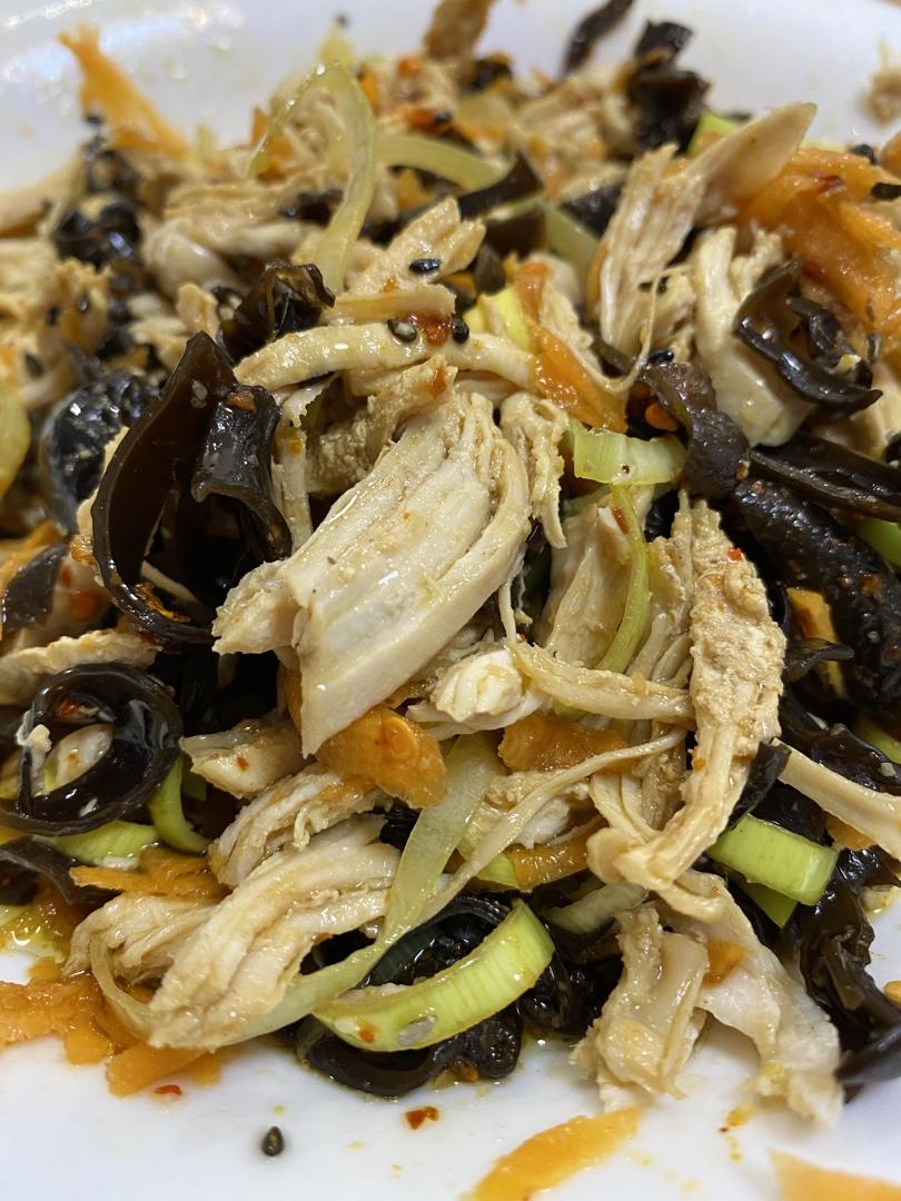 减脂健身｜凉拌手撕鸡丝（香辣&麻油版）