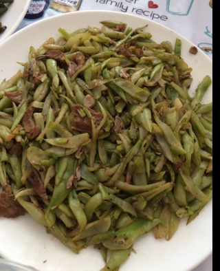 豆角炒肉