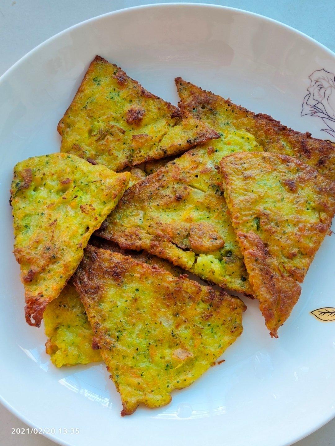 西兰花胡萝卜🥕鸡蛋饼（补充维生素A）