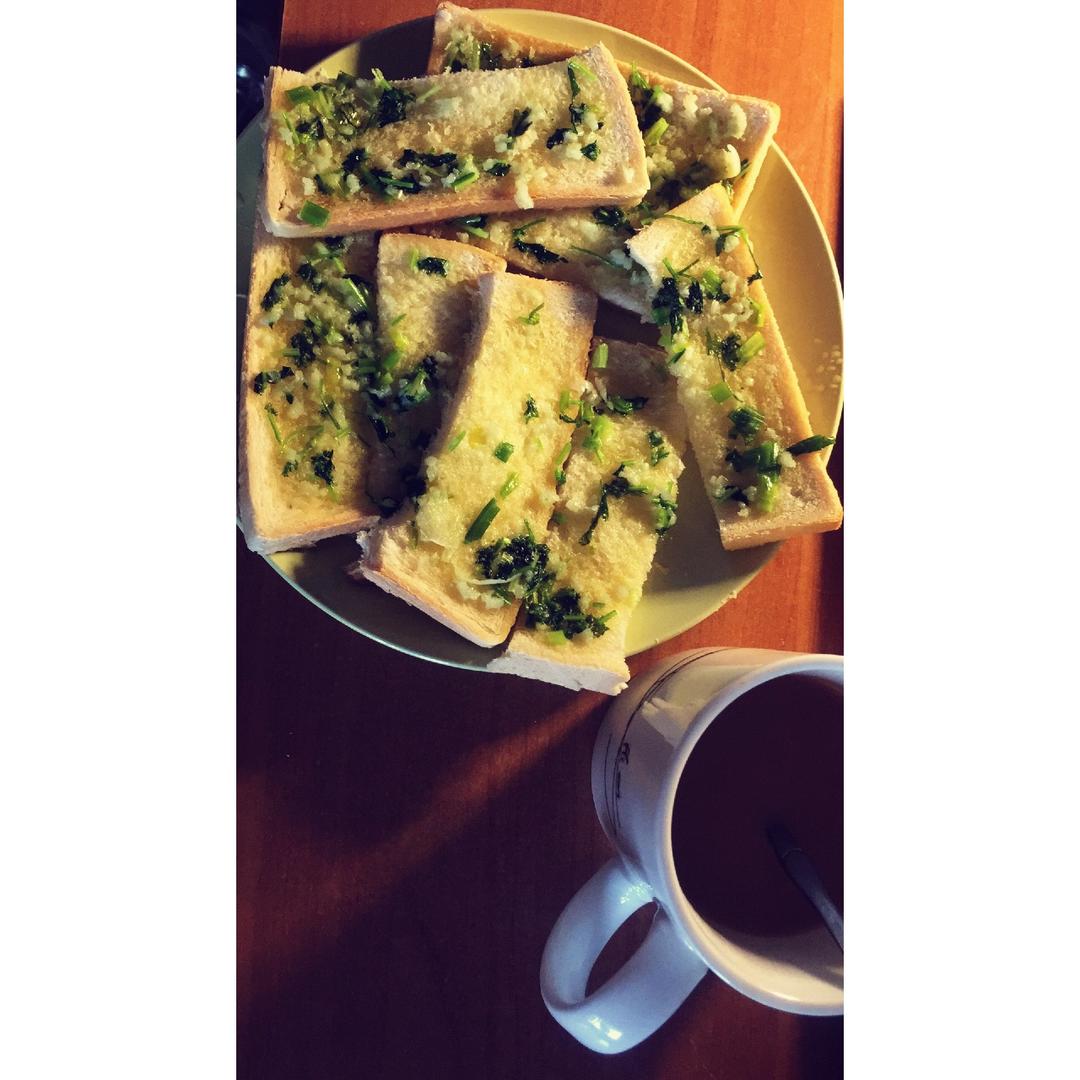 微波炉蒜香面包