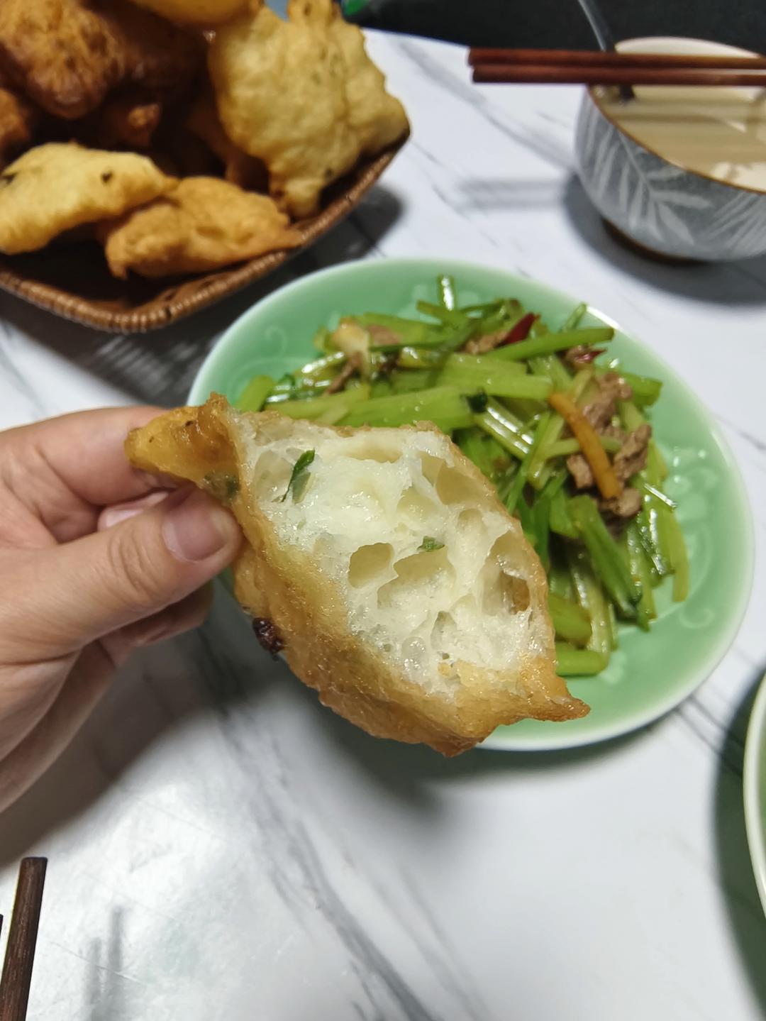 姥姥家的健康炸油饼（不揉面不擀面）