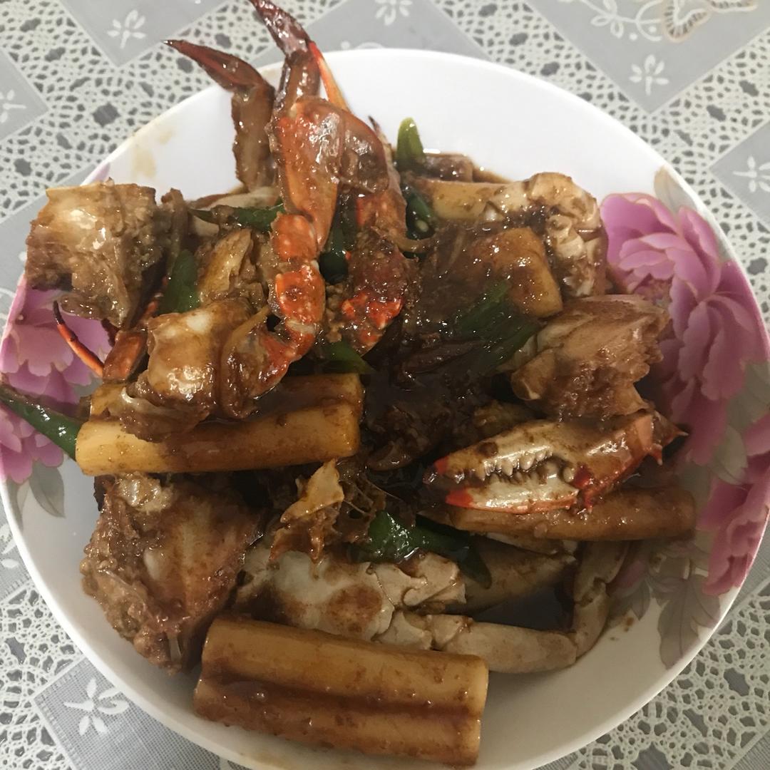 梭子蟹炒年糕