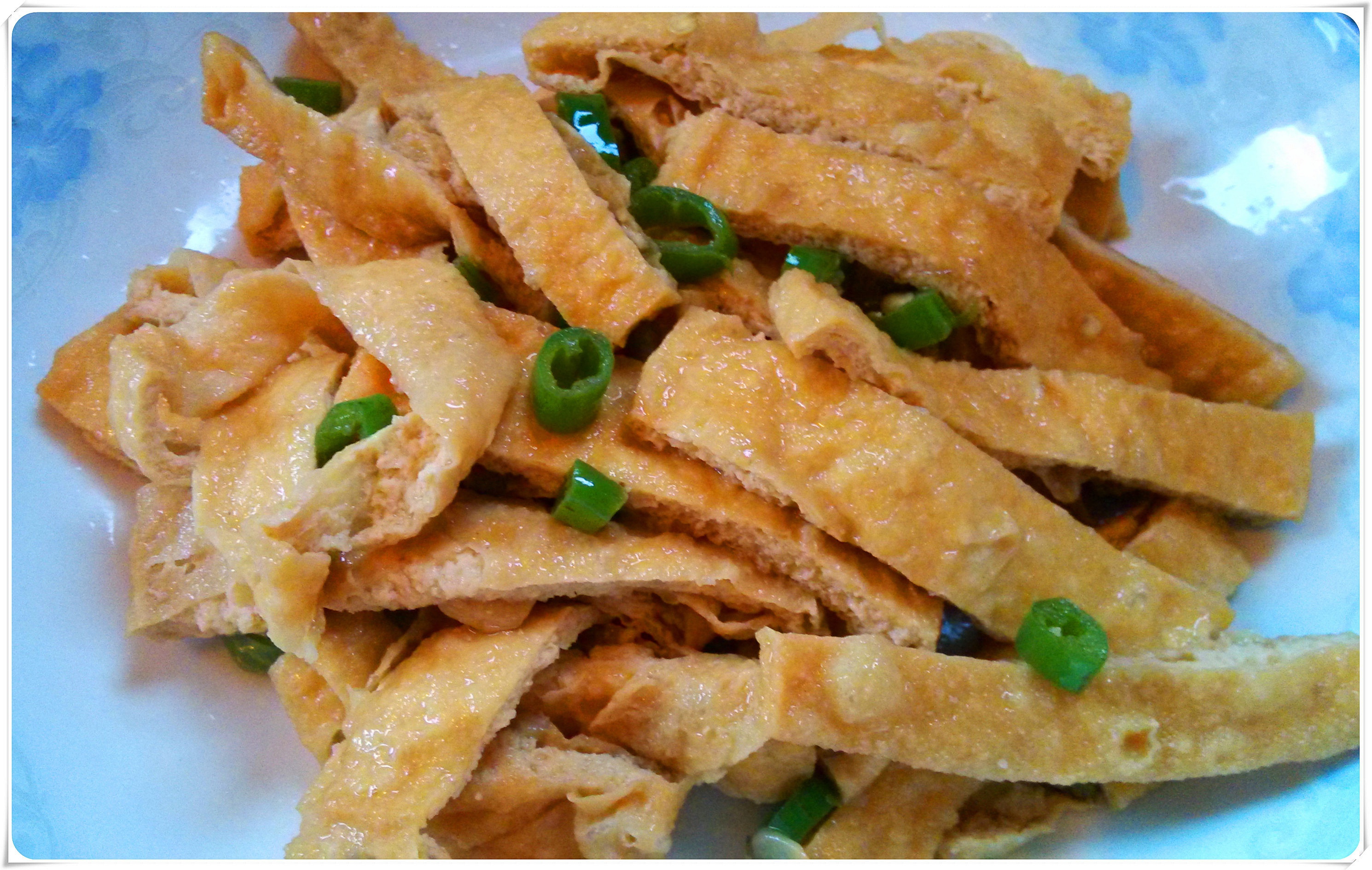 油豆腐炒青椒