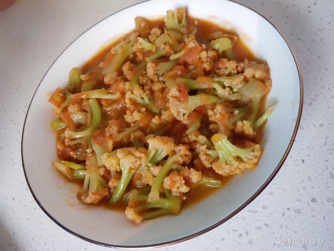 有机花菜炒西红柿