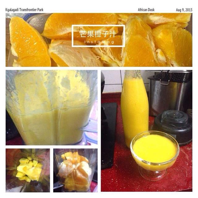 海伦家维他美仕食谱七十二：芒果橙汁的做法