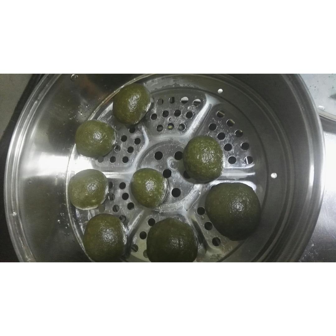 网红青团～～咸蛋黄肉松青团