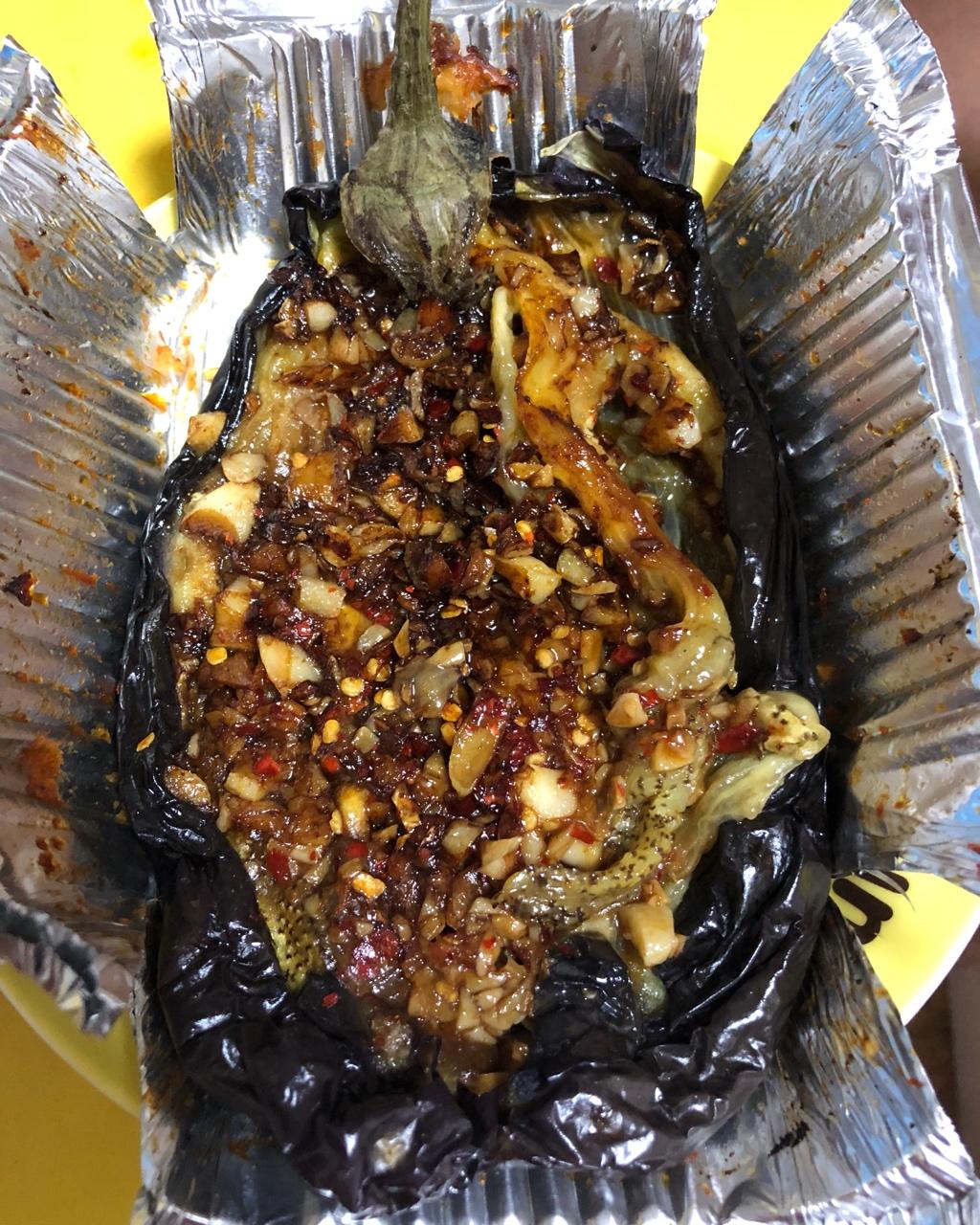 【微波炉烤茄子】
