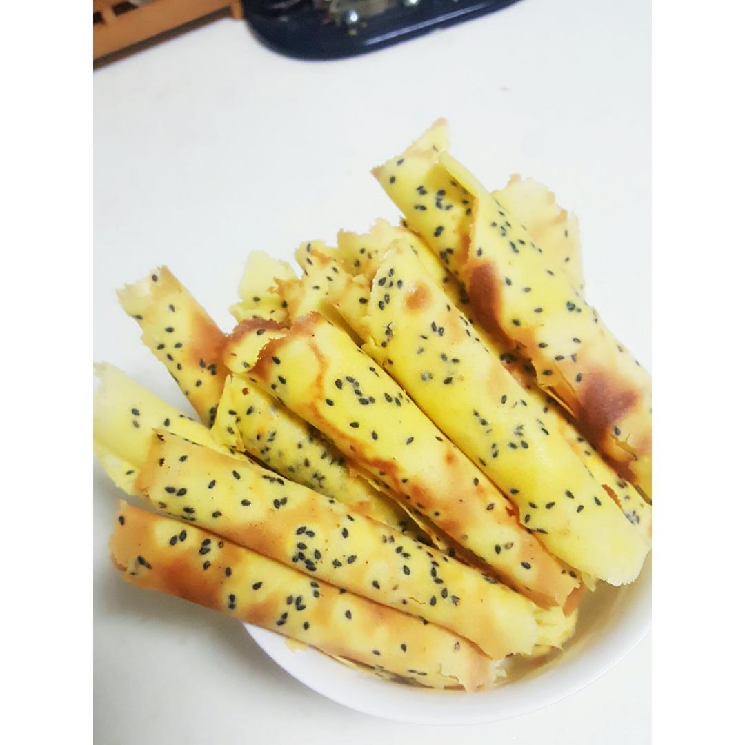 平底锅脆皮蛋卷