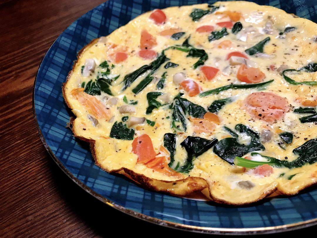 蔬菜烘蛋🍳 Veggie Omelet的做法