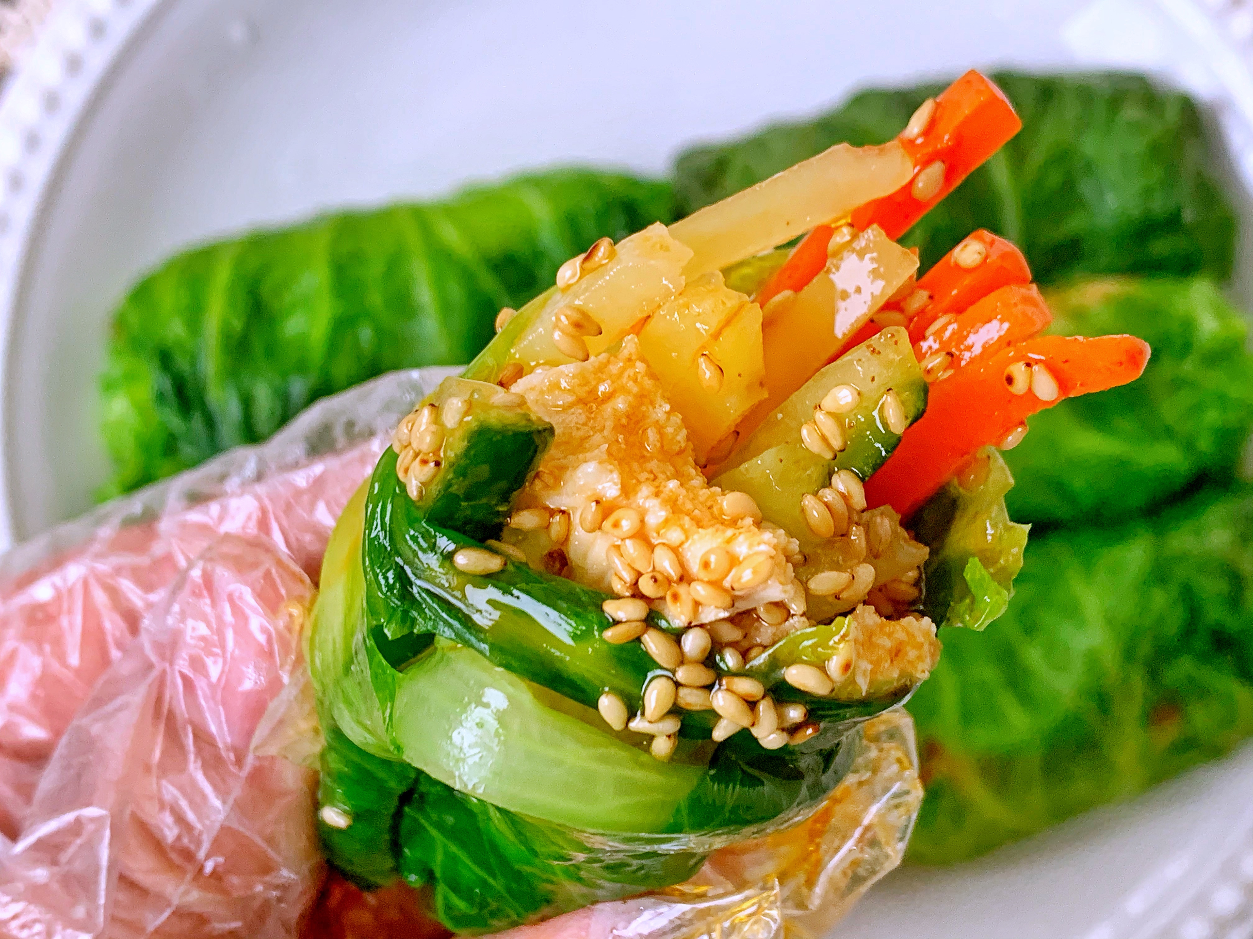好吃不胖低卡时蔬生菜卷的做法 步骤15