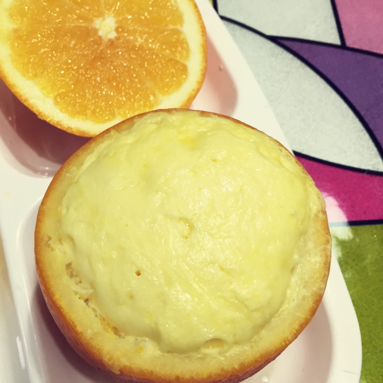 甜橙牛奶蛋羹