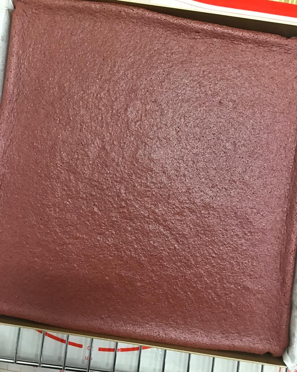 红丝绒蛋糕卷（完美毛巾底）