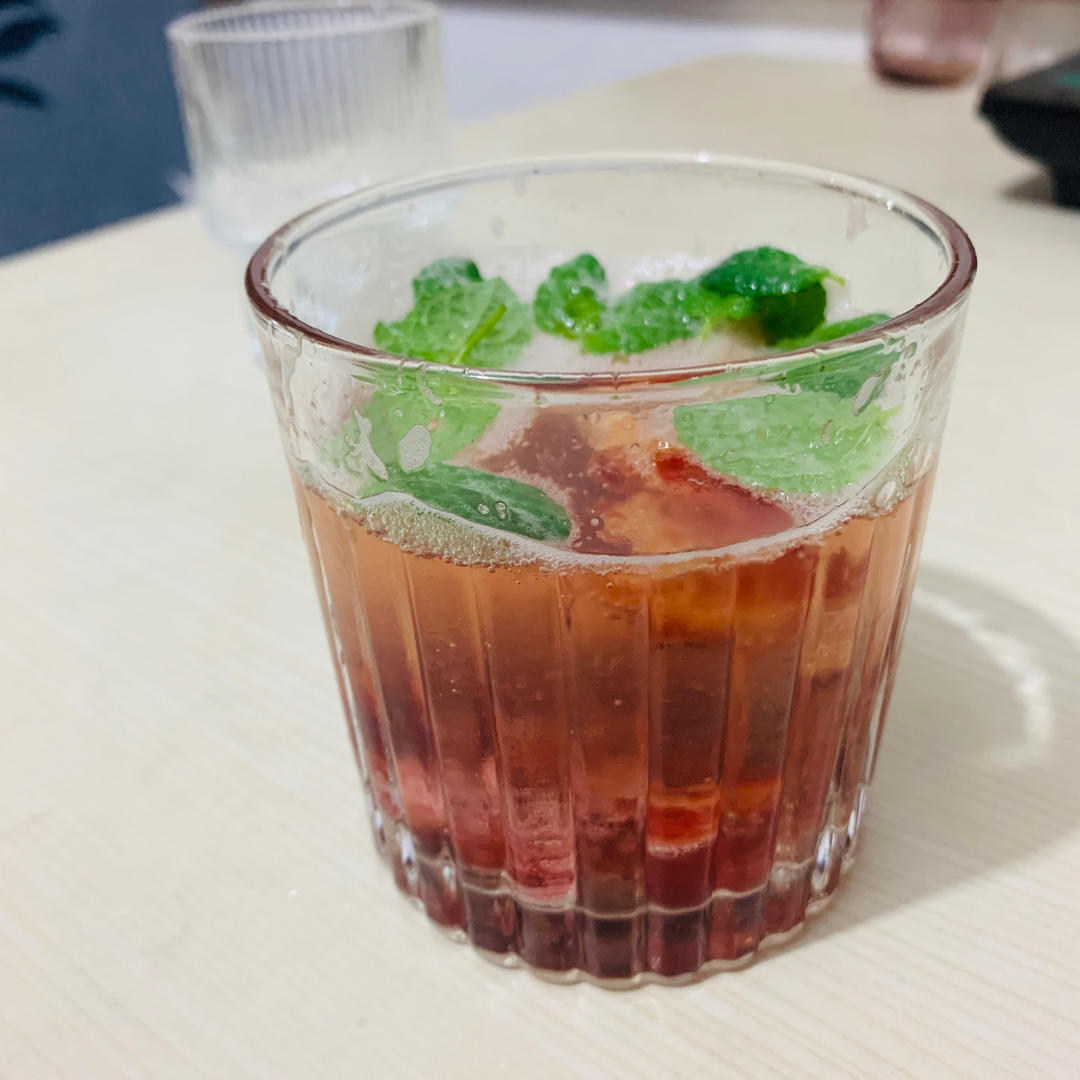 家庭版无酒精｜樱桃莫吉托mojito