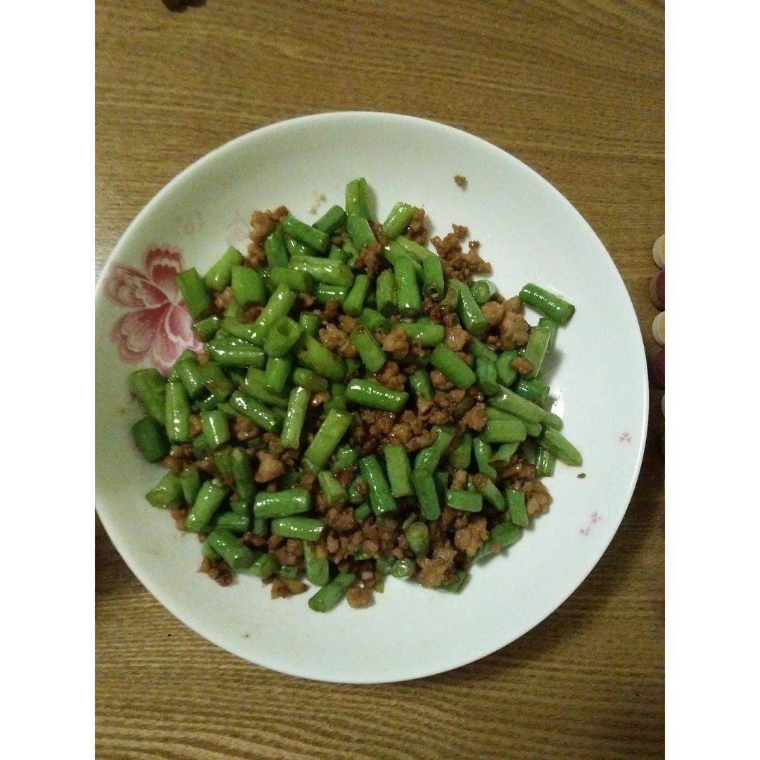 碎豆角肉末