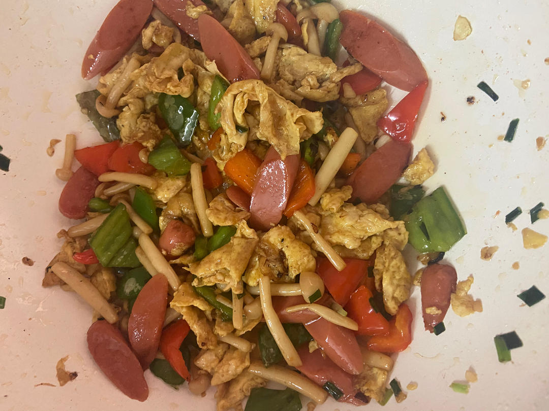 白玉菇炒火腿