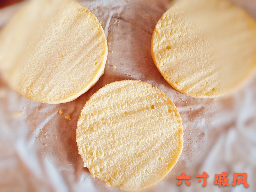 6寸六寸戚风蛋糕，不会失败的方子。哈哈哈