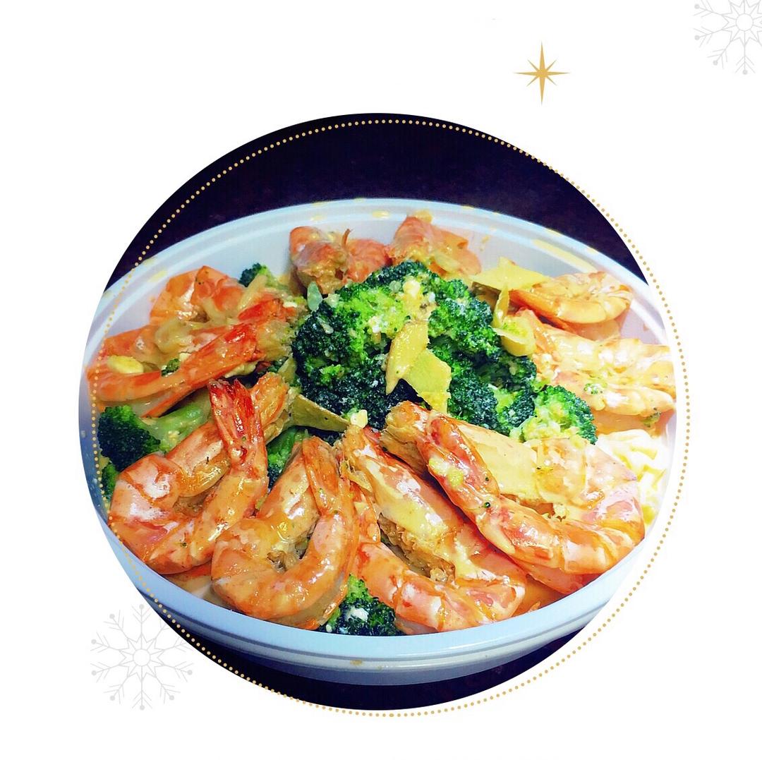 芝士伊面焗大虾