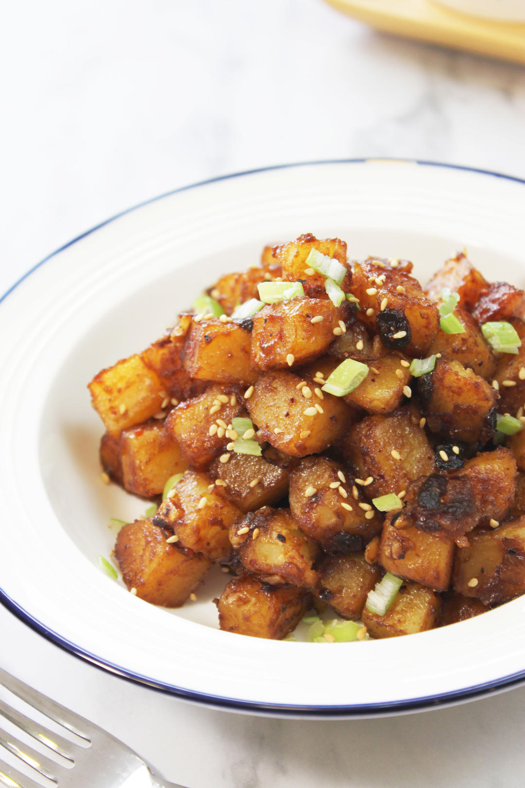 土豆新吃法酱香土豆块