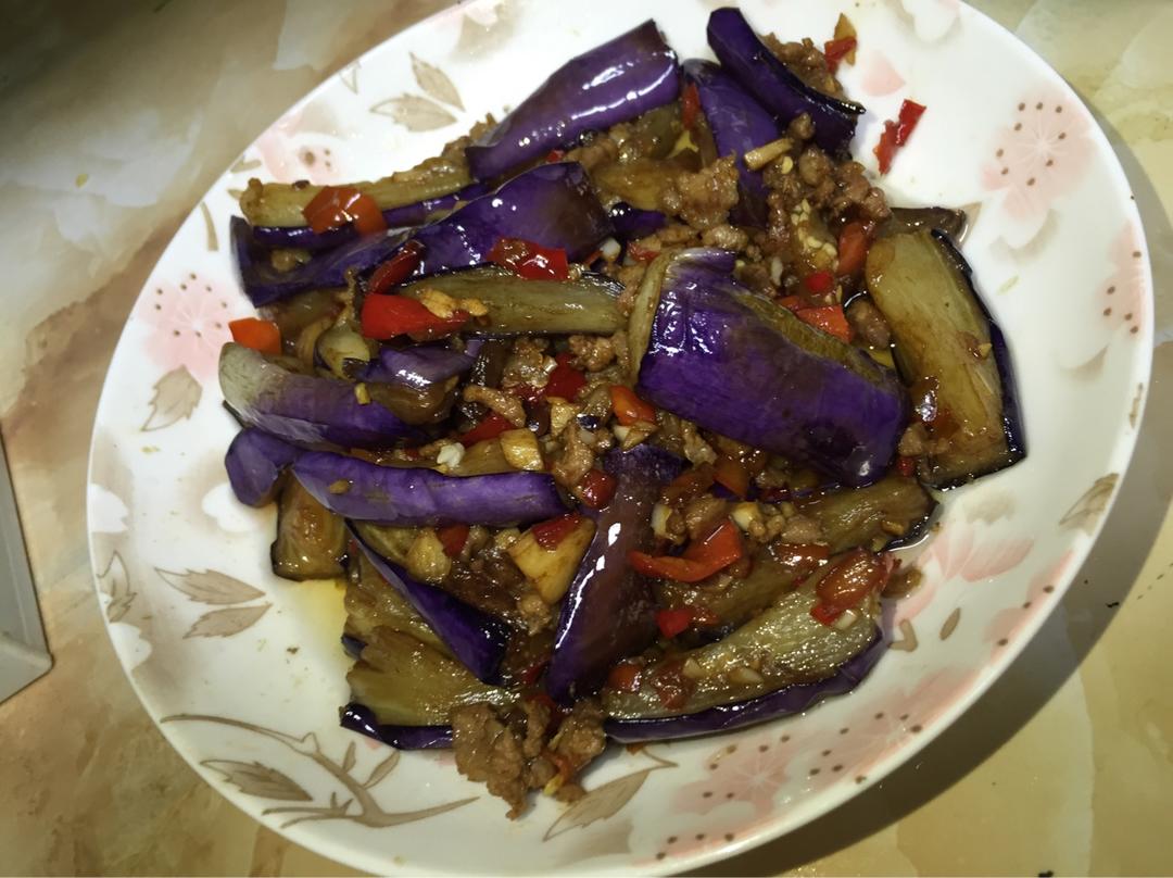 红烧肉沫茄子