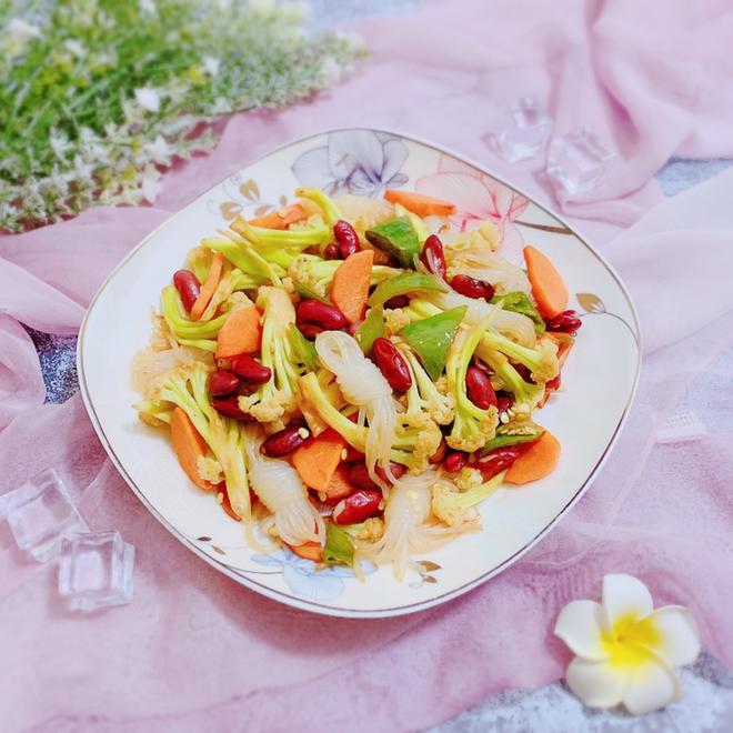 减脂餐/蔬菜芸豆炒魔芋（素食系列）的做法