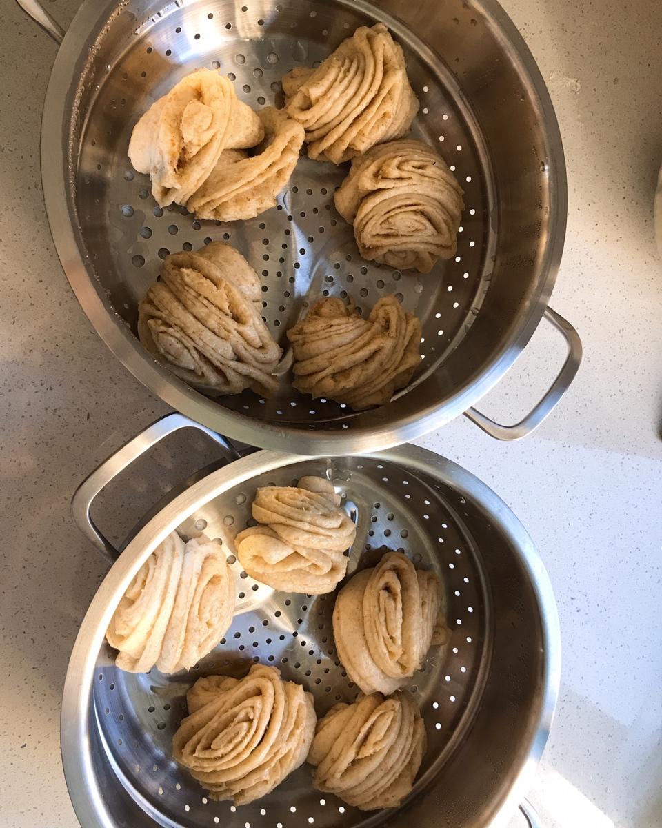 芝麻盐全麦花卷——香喷喷的早餐