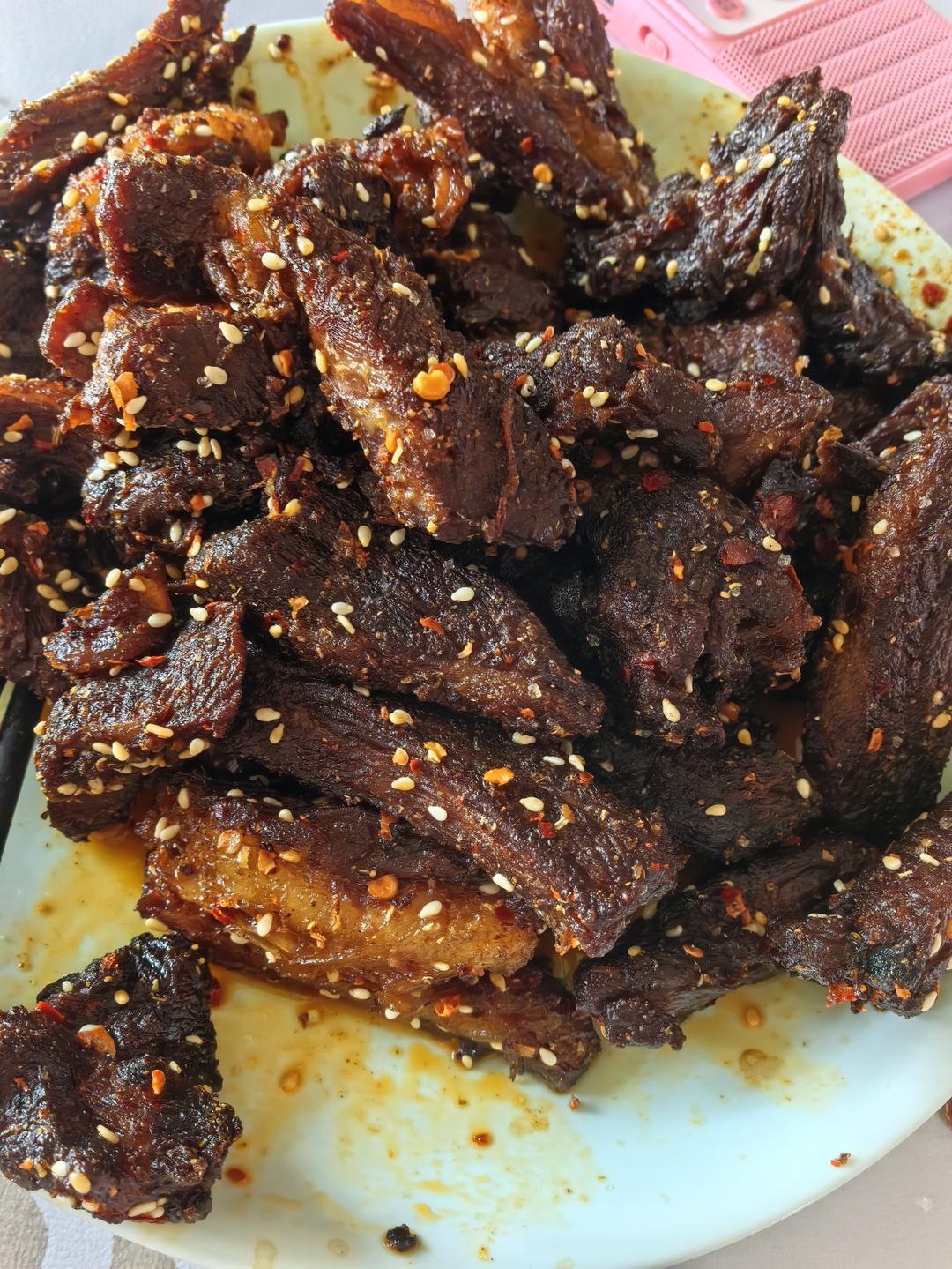 香辣牛肉干（内含宝宝吃的无辣版本）