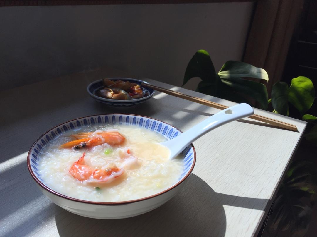 十五分钟快手之砂锅鲜虾粥(附5分钟电饭煲电压力锅更快捷方法)