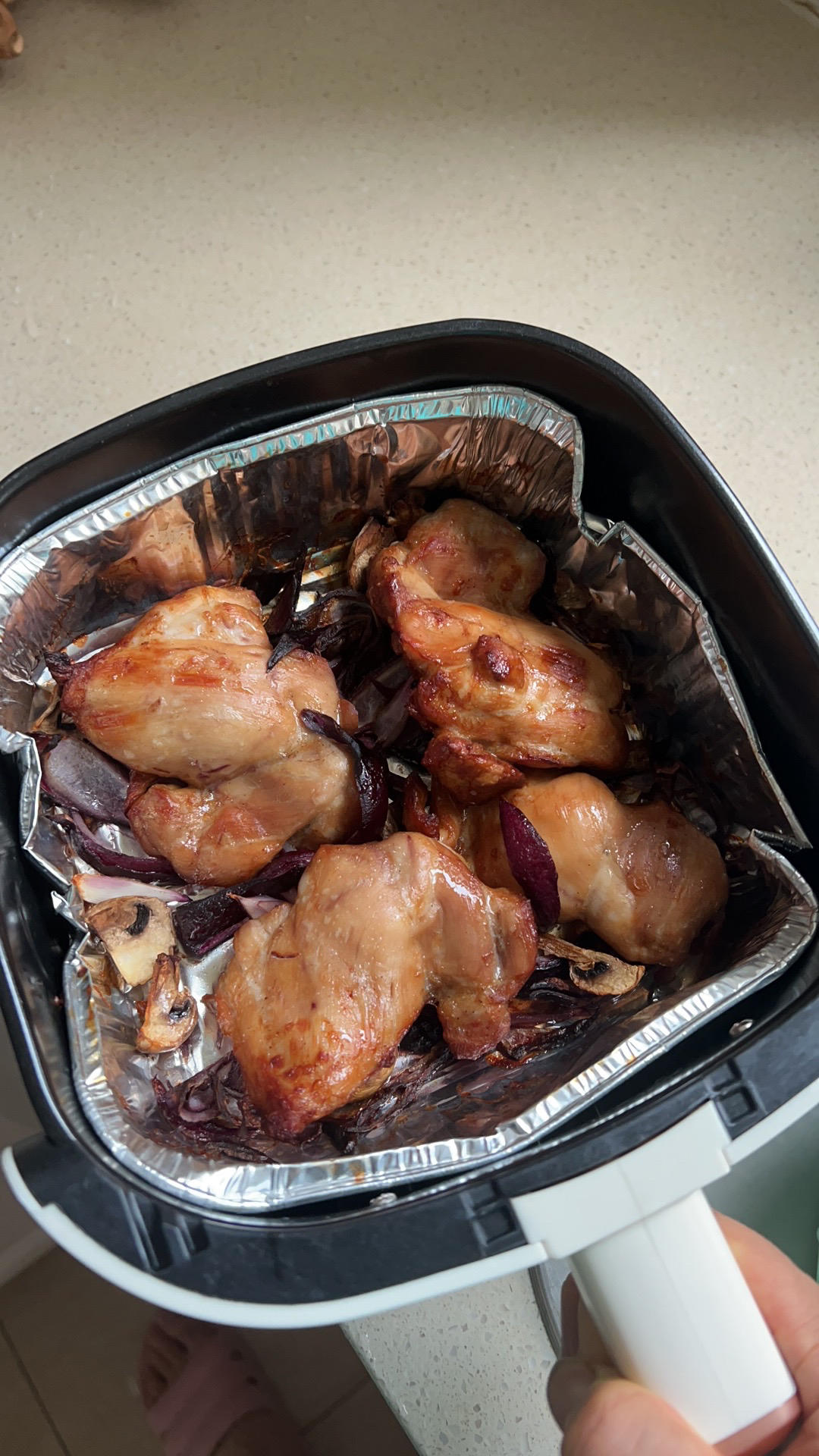 减肥食谱！无油低脂【去皮洋葱鸡腿】超好吃