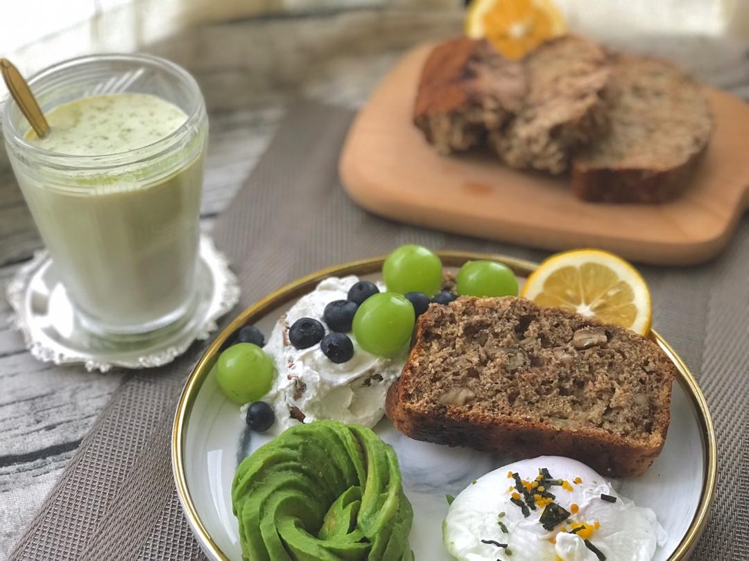 100%全谷物香蕉快手面包丨健康·烘焙