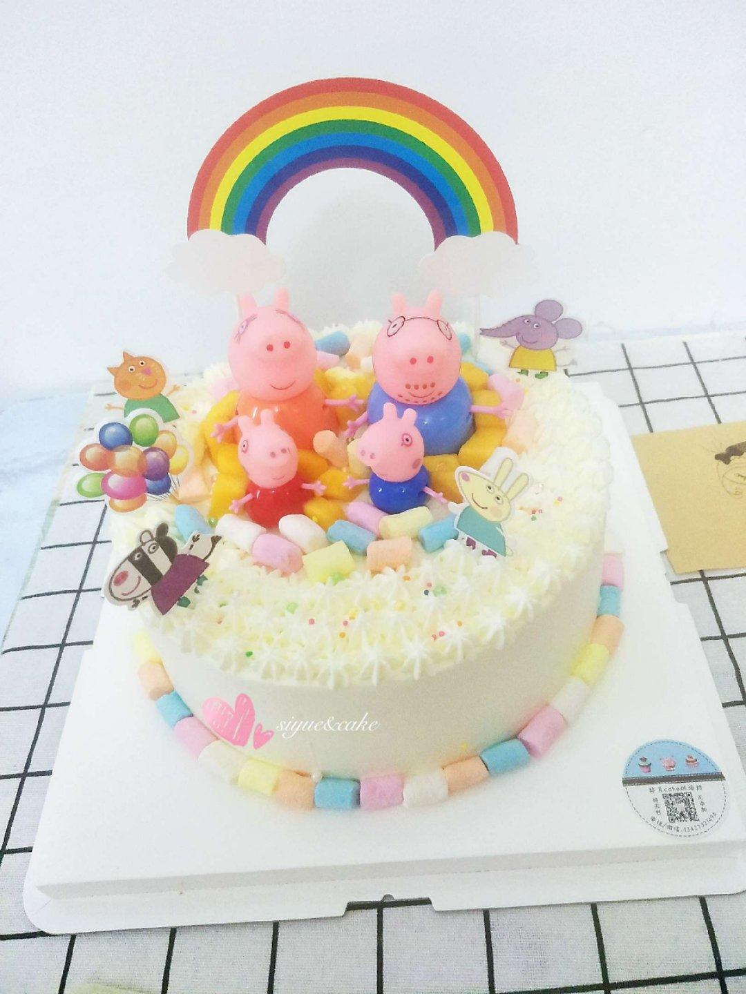 小猪佩奇场景蛋糕