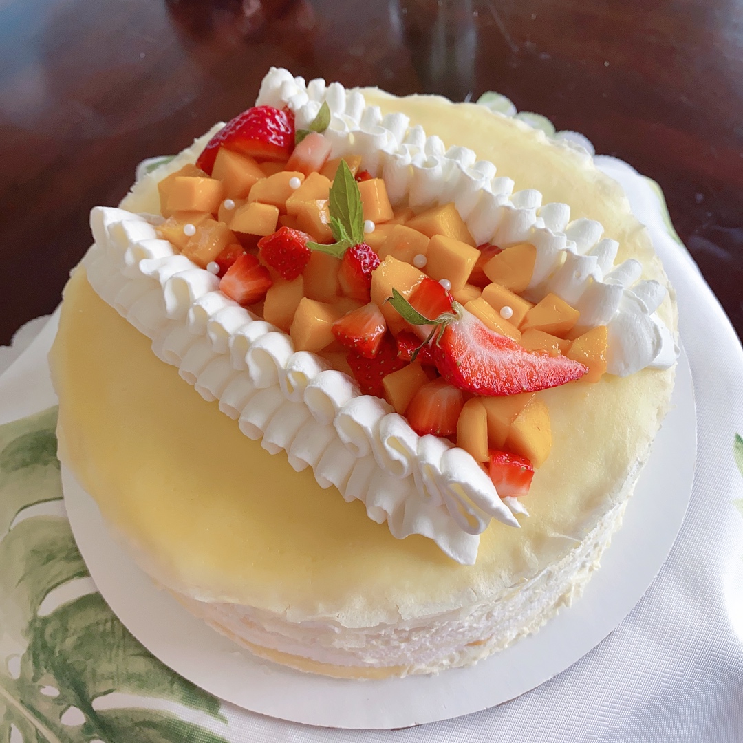 彩虹千层蛋糕