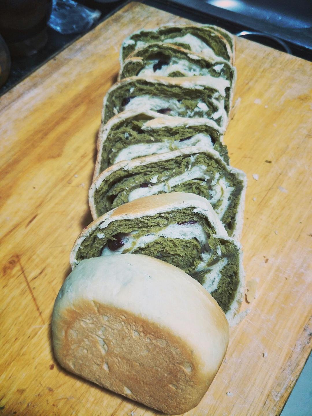 抹茶蜜豆吐司