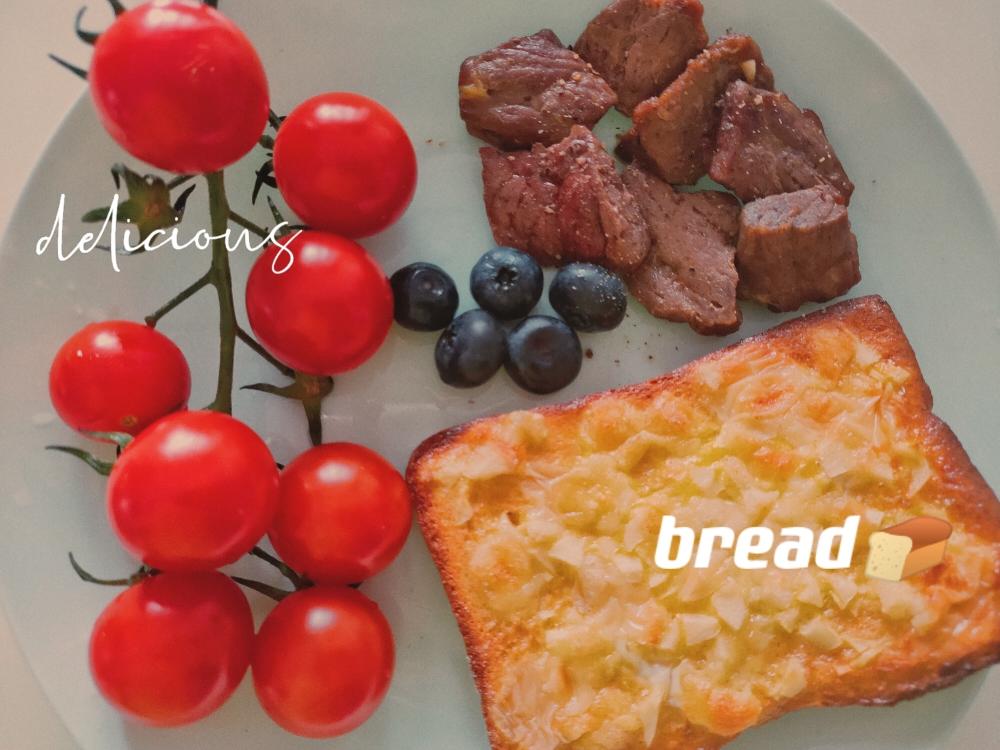 低脂早餐 蒜香吐司的做法