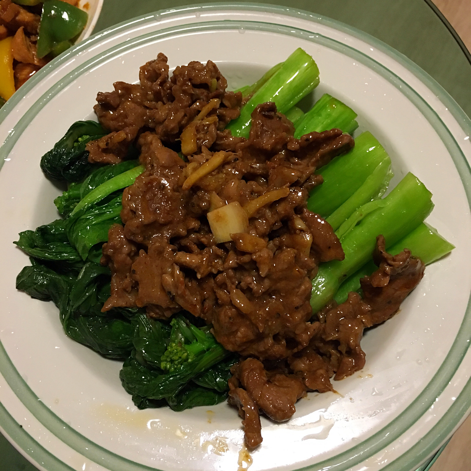 芥兰炒牛肉