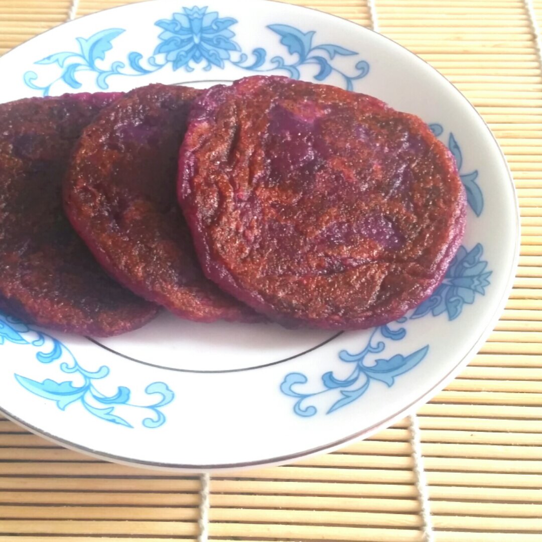 紫番薯糯米饼