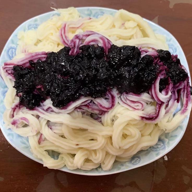 超级简单的蓝莓山药